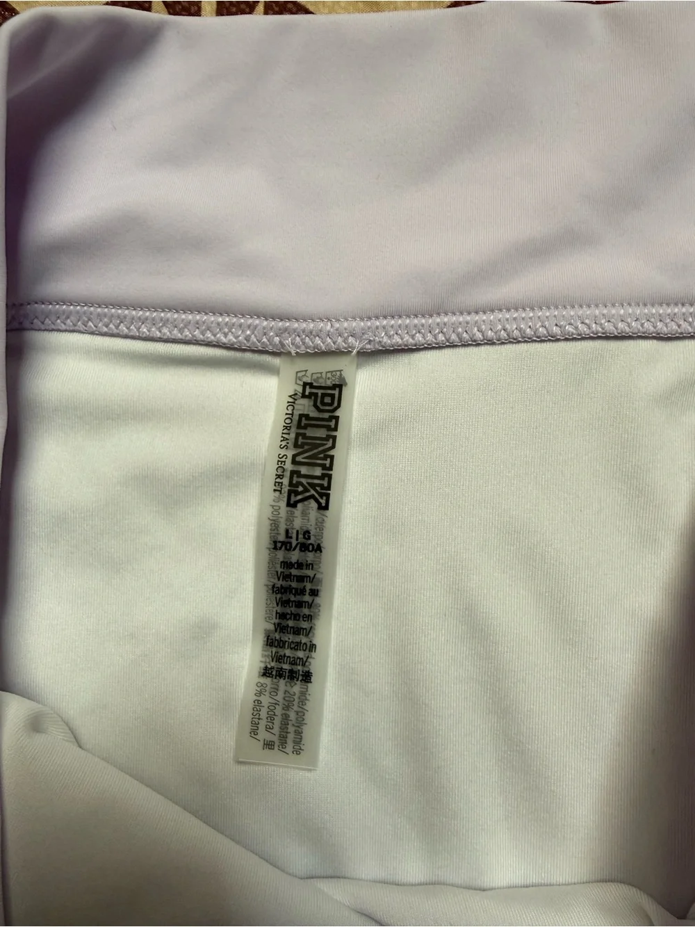 NWT PINK Victoria's Secret Light Lavender High-Waist Bikini Bottom size large